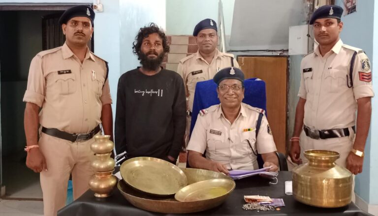 थाना जराहगांव पुलिस की सक्रियता से छोटा डॉन चोरी का माल सहित गिरफ्तार